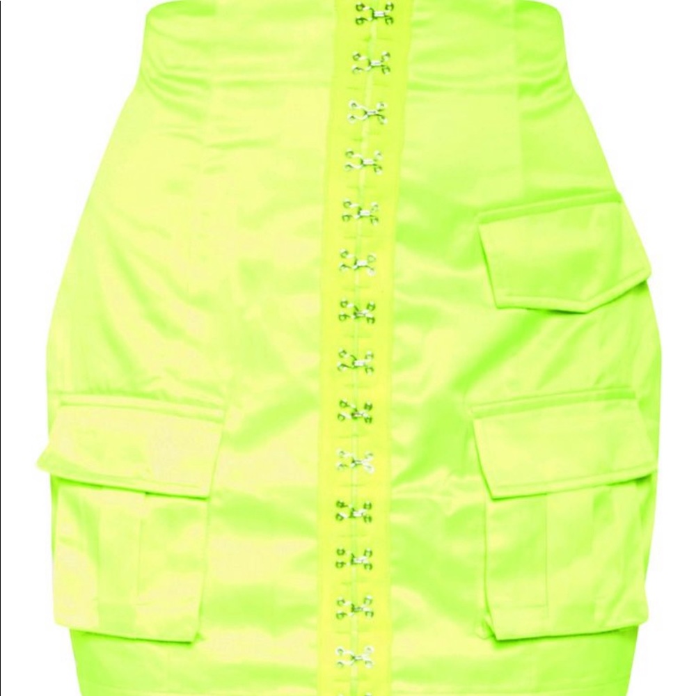 Neon Green Mini Skirt